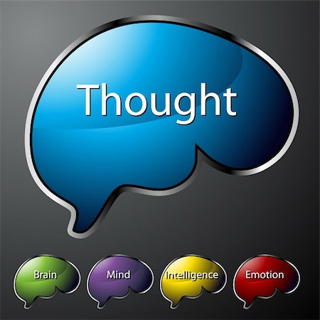 An image of thought buttons. Stock Photo - Budget Royalty-Free & Subscription, Code: 400-05263247