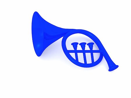 simsearch:400-09095300,k - musical instrument horn.3d Stock Photo - Budget Royalty-Free & Subscription, Code: 400-05274098