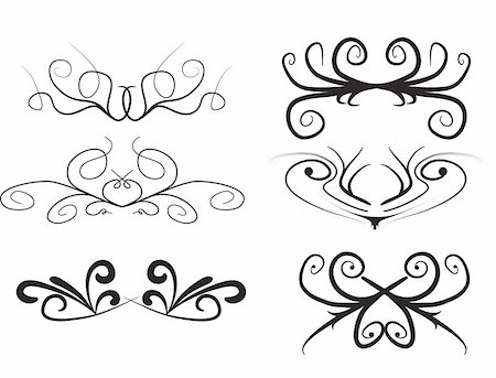 decorative ornate vector corners - Set vintage design elements. Vector Stock Photo - Budget Royalty-Free & Subscription, Code: 400-05274197