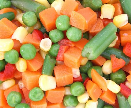 danicek (artist) - Colorful mix of cooked vegetable - pea, corn, carrot and green bean Foto de stock - Super Valor sin royalties y Suscripción, Código: 400-05274398
