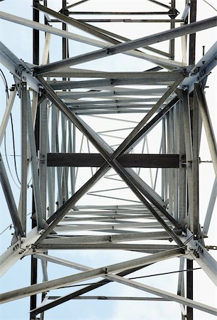 simsearch:6105-07521389,k - The design of high-voltage steel tower - bottom view Photographie de stock - Aubaine LD & Abonnement, Code: 400-05274743