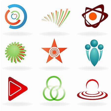 spa icon - illustration of set of abstract symbol Stock Photo - Budget Royalty-Free & Subscription, Code: 400-05274884