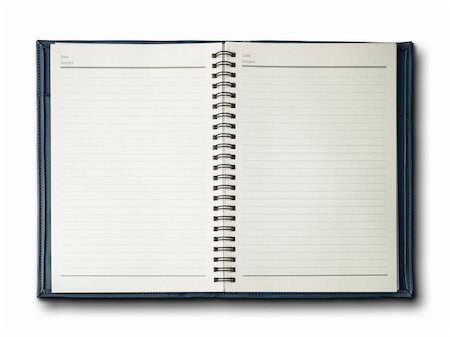 simsearch:400-04218910,k - Blue cover notebook on white background Foto de stock - Super Valor sin royalties y Suscripción, Código: 400-05274951