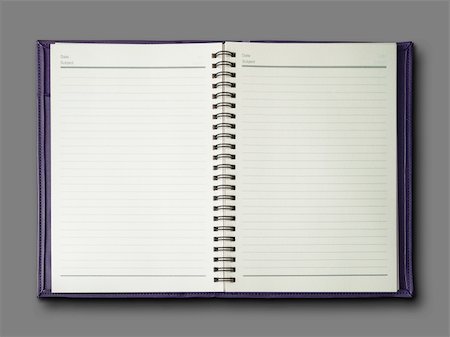 simsearch:400-04218910,k - Purple cover notebook on gray background Foto de stock - Super Valor sin royalties y Suscripción, Código: 400-05274961