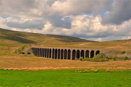 Ribblehead viaduct in Yorkshire Dales in Great Britain Stock Photo - Budget Royalty-Free & Subscription, Code: 400-05275048