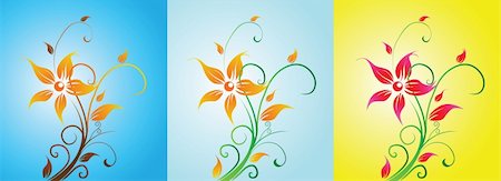 elegant swirl vector accents - Spring in colors Stock Photo - Budget Royalty-Free & Subscription, Code: 400-05275229