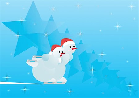 skating ice background - Winter sport. Figure skating. Two snowmen skate Stock Photo - Budget Royalty-Free & Subscription, Code: 400-05275252