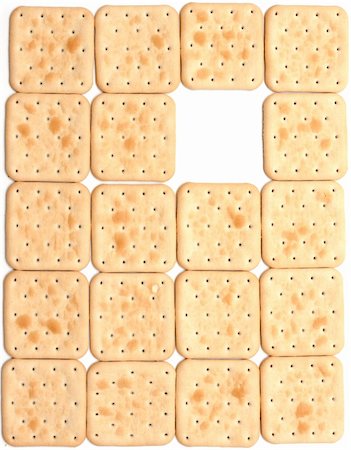 simsearch:400-04262580,k - Cookie of the cracker put on white background Stock Photo - Budget Royalty-Free & Subscription, Code: 400-05275651