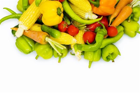 simsearch:400-04243170,k - Various vegetables isolated on the white background Stock Photo - Budget Royalty-Free & Subscription, Code: 400-05275767