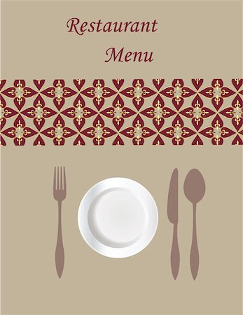 dinner plate graphic - Menu Card Design Foto de stock - Super Valor sin royalties y Suscripción, Código: 400-05275859