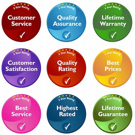 An image of 5 star rating buttons. Stock Photo - Budget Royalty-Free & Subscription, Code: 400-05276326
