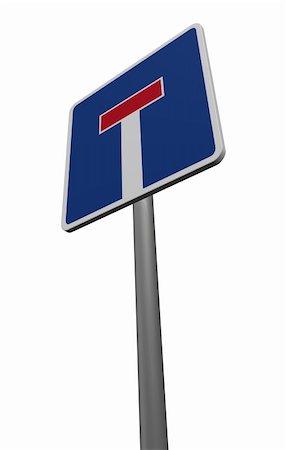 simsearch:400-04450110,k - roadsign dead end on white background - 3d illustration Foto de stock - Super Valor sin royalties y Suscripción, Código: 400-05276349