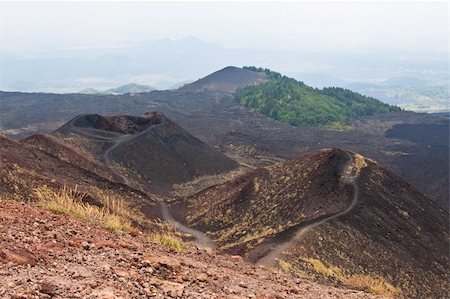 sicily etna - View near Mount Etna in Sicily Photographie de stock - Aubaine LD & Abonnement, Code: 400-05276402