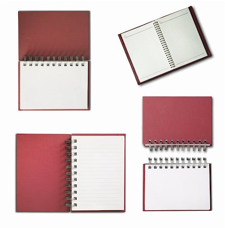 simsearch:400-05367520,k - Red Notebook collection isolated on white background Fotografie stock - Microstock e Abbonamento, Codice: 400-05276734