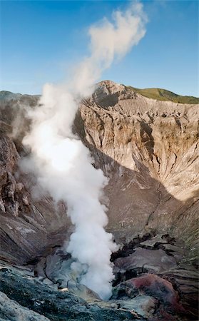 simsearch:400-04783233,k - Smoking crater detail in Indonesian volcano Bromo Stock Photo - Budget Royalty-Free & Subscription, Code: 400-05276953