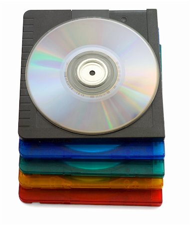 simsearch:400-04728971,k - Mini discs isolated on white background Stock Photo - Budget Royalty-Free & Subscription, Code: 400-05277402