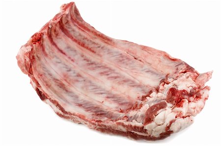rib meat close-up isolated on white background Stock Photo - Budget Royalty-Free & Subscription, Code: 400-05277427