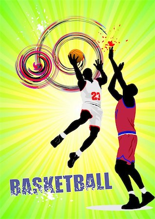 simsearch:400-06102709,k - Basketball poster. Vector illustration Stockbilder - Microstock & Abonnement, Bildnummer: 400-05277714