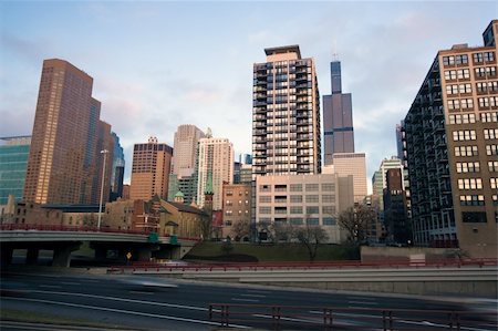 Downtown of Chicago from I-90/94. Stock Photo - Budget Royalty-Free & Subscription, Code: 400-05277837