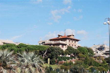 The city of Genoa with its palace, skyscraper and the acient quarter of Boccadasse Stock Photo - Budget Royalty-Free & Subscription, Code: 400-05277938