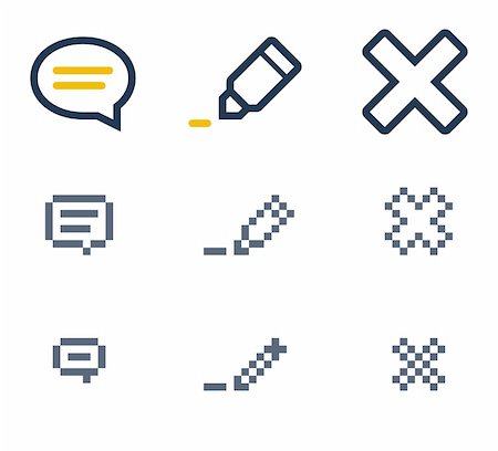 Icons are aligned to pixel grid. This means that the images are prepared for use in small-sizes. Specially for the Web. Stock Photo - Budget Royalty-Free & Subscription, Code: 400-05278041