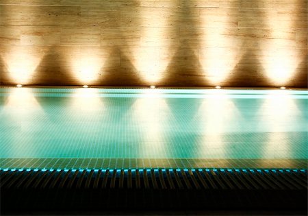 Luxury swimming pool at night. Stock Photo - Budget Royalty-Free & Subscription, Code: 400-05278086