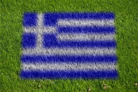 simsearch:400-05278443,k - flag of greece on grass with spray Fotografie stock - Microstock e Abbonamento, Codice: 400-05278427