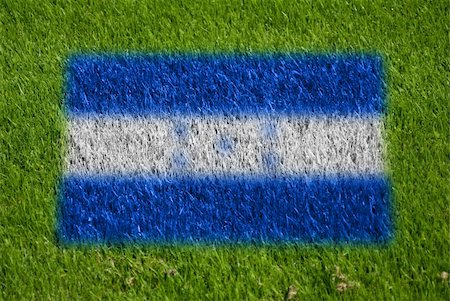 fairplay - flag of honduras on grass with spray Stockbilder - Microstock & Abonnement, Bildnummer: 400-05278428