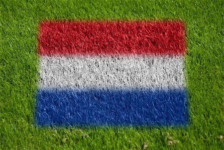 simsearch:400-05278443,k - flag of netherlands on grass with spray Fotografie stock - Microstock e Abbonamento, Codice: 400-05278434
