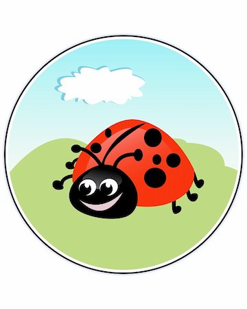 simsearch:400-05279709,k - Ladybug - funny vector illustration Stock Photo - Budget Royalty-Free & Subscription, Code: 400-05278479