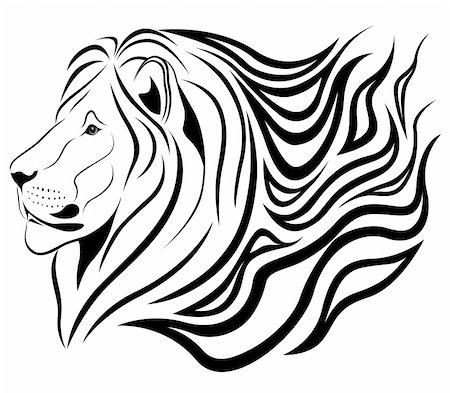 Abstract Lion in the form of a tattoo Stock Photo - Budget Royalty-Free & Subscription, Code: 400-05278483