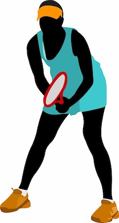 simsearch:400-05721850,k - Tennis player. Colored Vector illustration for designers Photographie de stock - Aubaine LD & Abonnement, Code: 400-05278584