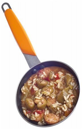 stew sausage - Fresh Gumbo with Okra Soup, a Warm Fall Treat. Stock Photo - Budget Royalty-Free & Subscription, Code: 400-05279053