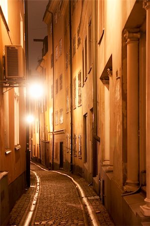 Narrow street in the old town of Stockholm Stock Photo - Budget Royalty-Free & Subscription, Code: 400-05270001