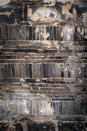 dirty city - Close up of black grungy brick wall Stock Photo - Budget Royalty-Free & Subscription, Code: 400-05270190