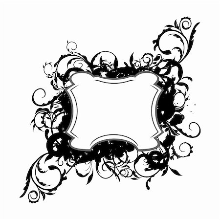 simsearch:400-04667710,k - Illustration the floral black decor element for design and border - vector Photographie de stock - Aubaine LD & Abonnement, Code: 400-05271345