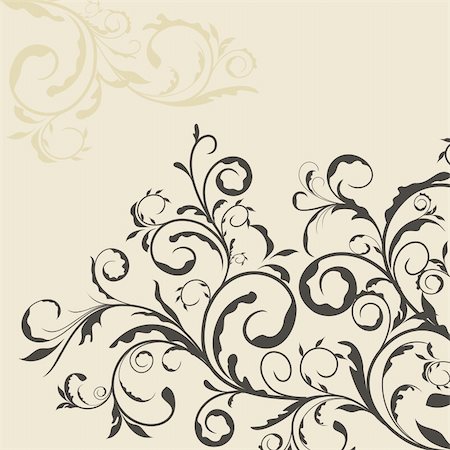 simsearch:400-05680613,k - Illustration the floral decor element for design and border - vector Photographie de stock - Aubaine LD & Abonnement, Code: 400-05271346