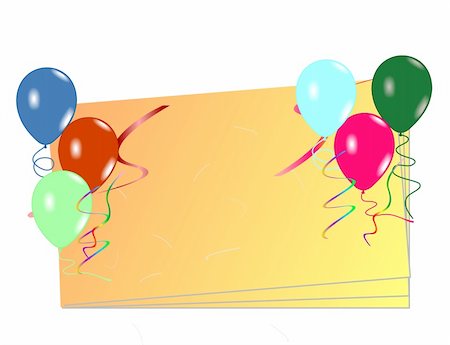 simsearch:400-05680106,k - Beautiful celebration card with balloons. Vector Stock Photo - Budget Royalty-Free & Subscription, Code: 400-05271369