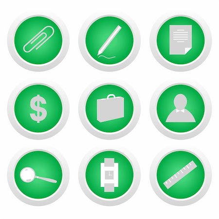 Green sticker with icon 9. Vector Photographie de stock - Aubaine LD & Abonnement, Code: 400-05271411