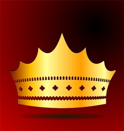 royal king symbol - Illustration the gold royal crown for jewel design - vector Stock Photo - Budget Royalty-Free & Subscription, Code: 400-05271500