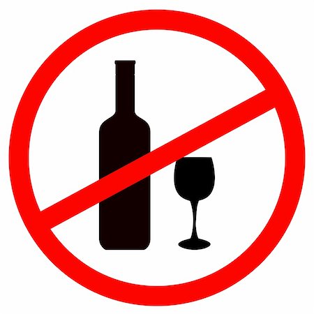 Vector illustration of sign stop alcohol Stock Photo - Budget Royalty-Free & Subscription, Code: 400-05271581