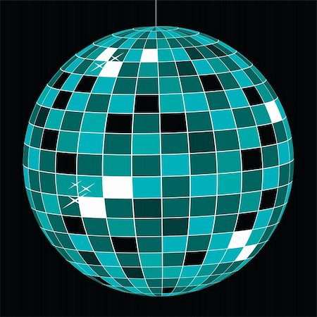 disco color - vector illustration of a disco ball Stock Photo - Budget Royalty-Free & Subscription, Code: 400-05271989