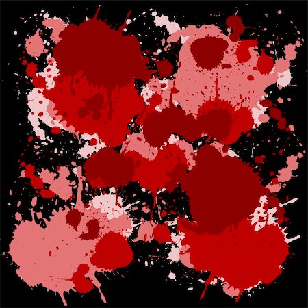 Red ink spots on black background Stock Photo - Budget Royalty-Free & Subscription, Code: 400-05272150