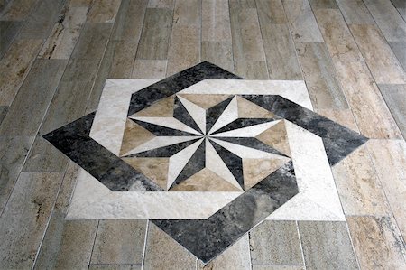 danilin (artist) - Marble floor with star shape tile Fotografie stock - Microstock e Abbonamento, Codice: 400-05272319