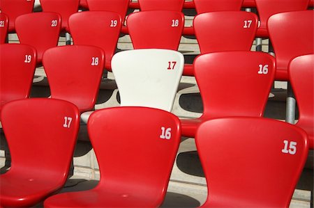simsearch:400-06087440,k - Detailed view on tribune seats in a football - olympic atletic stadium Foto de stock - Royalty-Free Super Valor e Assinatura, Número: 400-05272524