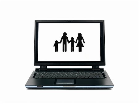 A laptop computer isolated against a white backgroun d Stock Photo - Budget Royalty-Free & Subscription, Code: 400-05272865