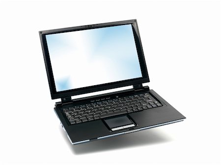 simsearch:400-05125337,k - A laptop computer isolated against a white backgroun d Foto de stock - Super Valor sin royalties y Suscripción, Código: 400-05272867