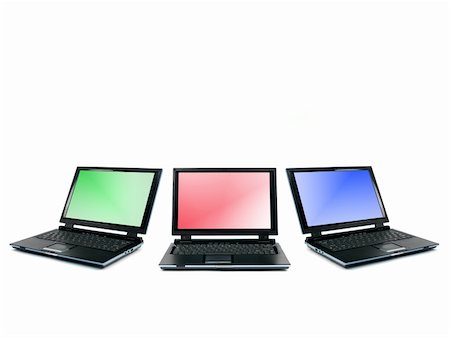 simsearch:400-05125337,k - A laptop computer isolated against a white backgroun d Foto de stock - Super Valor sin royalties y Suscripción, Código: 400-05272870