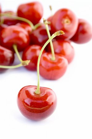 simsearch:400-08110532,k - cherry isolated on a white background Stock Photo - Budget Royalty-Free & Subscription, Code: 400-05273593