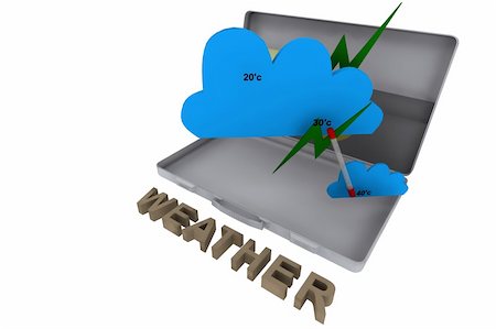 Briefly explaining Weather forecast on the briefcase Stock Photo - Budget Royalty-Free & Subscription, Code: 400-05284509